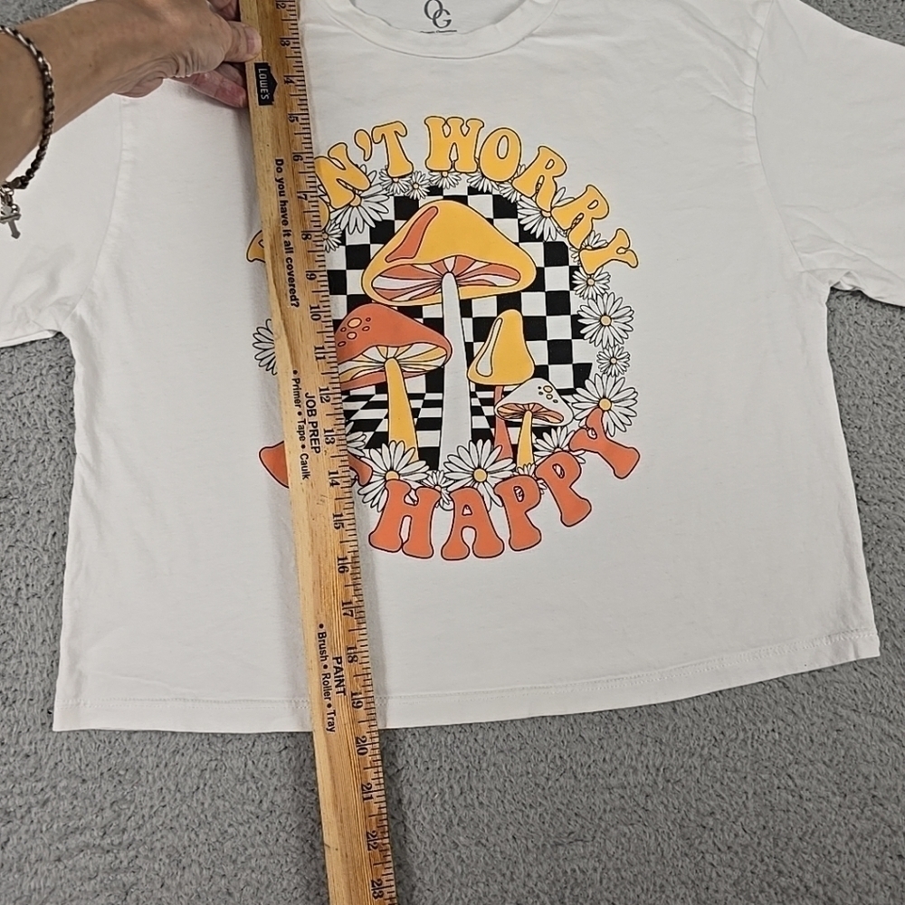 Women's Organic Generation Size M 100% Cotton T-shirt "don't worry, be happy " - Picture 2 of 7